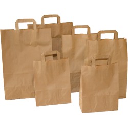Bolsa papel 24x32x10 Kraft natural unidad