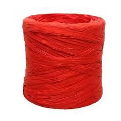Rollo rafia 15mm x200m rojo