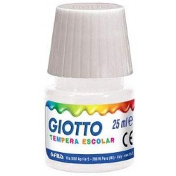 Témpera escolar 25ml blanco Giotto