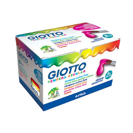 Témpera escolar 25ml rojo Giotto